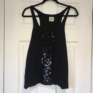 JCrew Heirloom - Black Sequin Tank Top Size XS